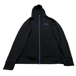 13-46 UNDER ARMOUR Men's Hooded Sweater Zip Up Black Small